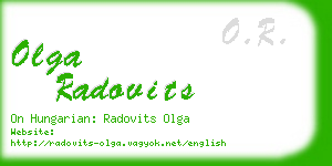 olga radovits business card